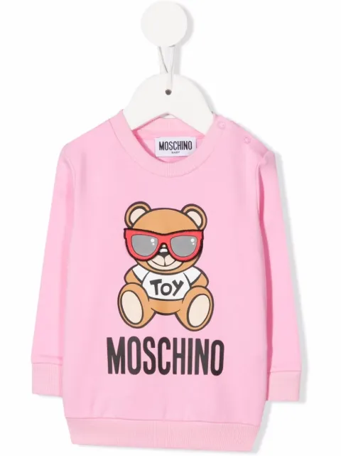 moschino kids teddy bear 印花卫衣