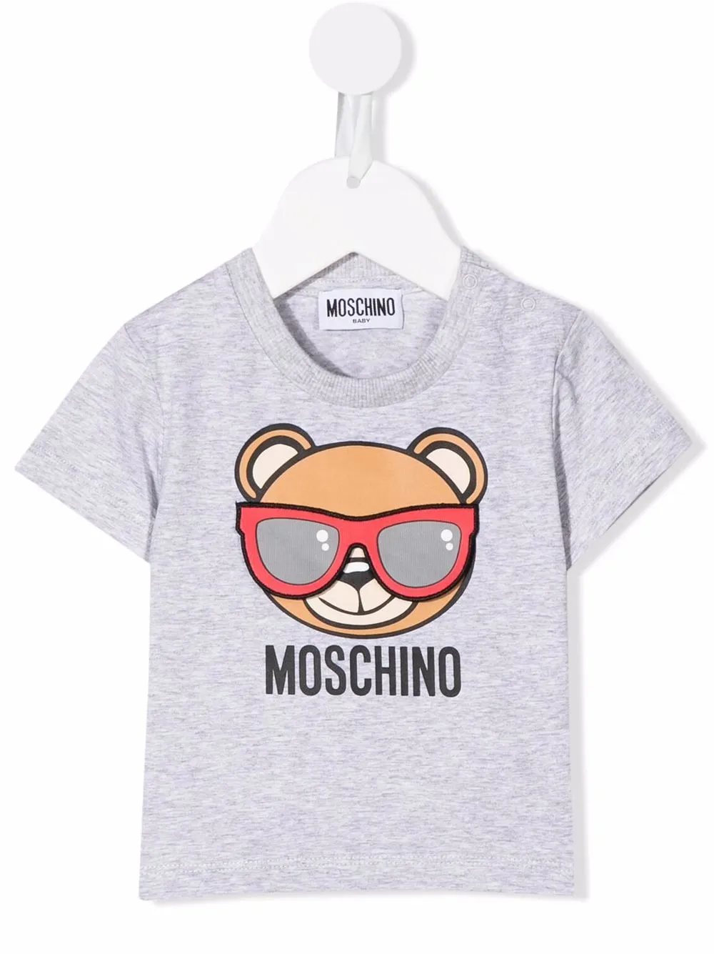 

Moschino Kids playera con logo estampado - Gris