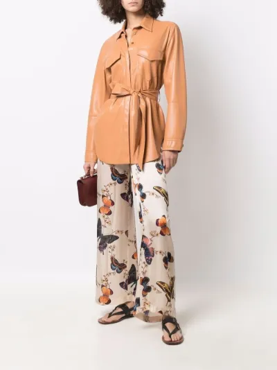 printed silk palazzo pants | Lanvin 