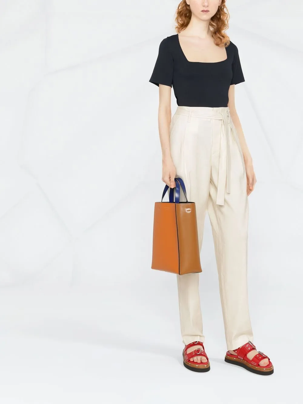 Rag & Bone Roxie Tapered Trousers In Neutrals