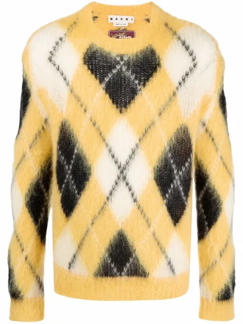 Marni argyle-check jumper