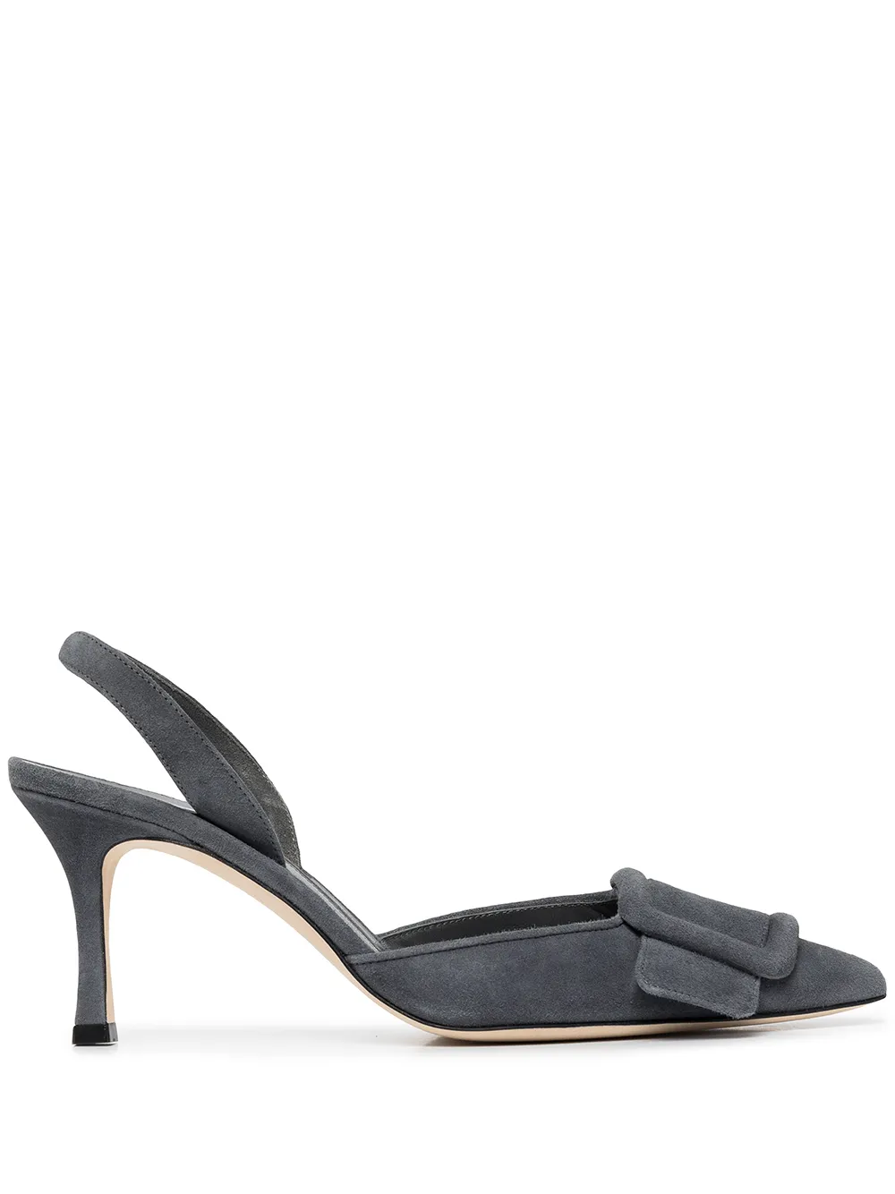 Manolo Blahnik Maysale Slingback Pumps In Grey