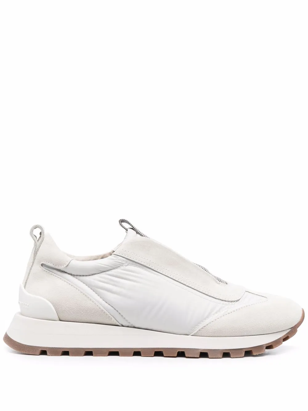 

Brunello Cucinelli tenis bajos con detalle de cadena Monili - C6280 BIANCO