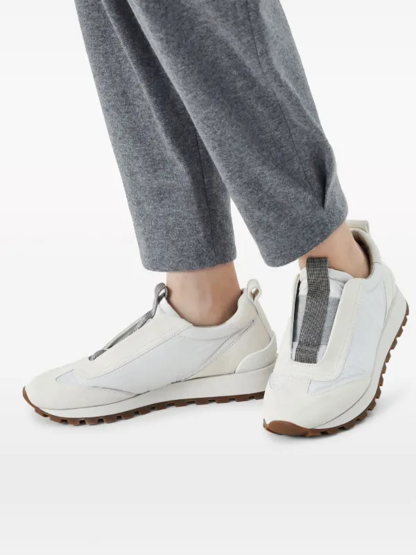 Knit runners for Man in Light Grey | Brunello Cucinelli