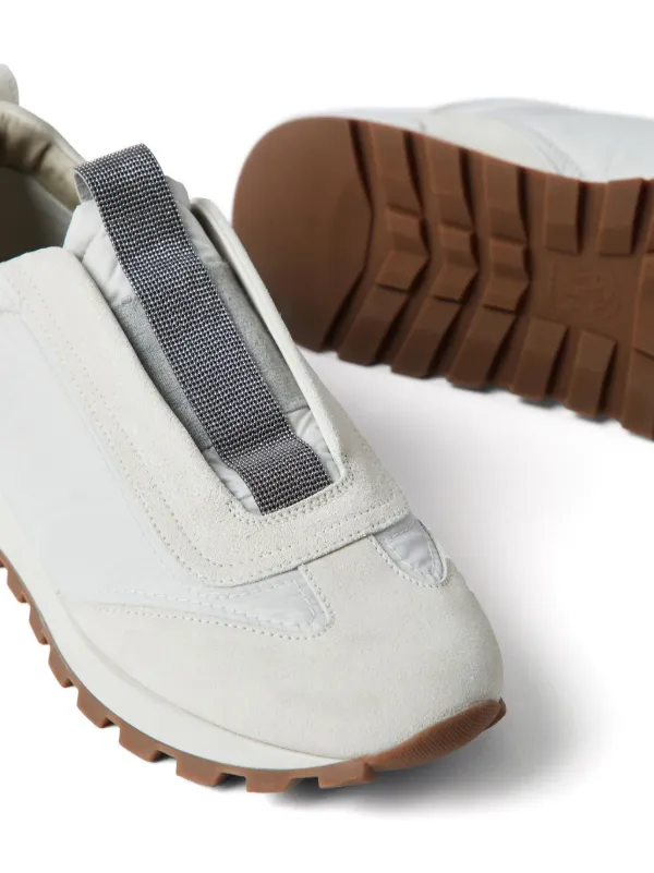 Brunello Cucinelli bead-embellished Low Top Sneakers | White