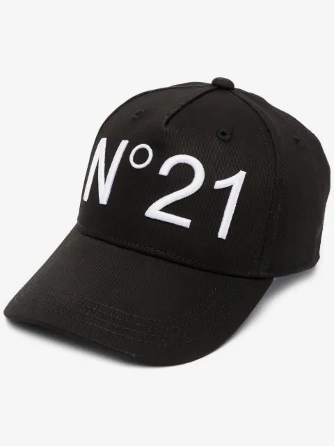 Nº21 Kids logo-print cap