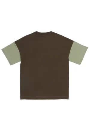 Logo-Print Panelled T-Shirt