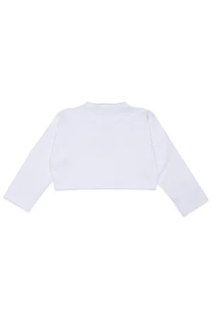 Logo And Slogan-Print Crop Top