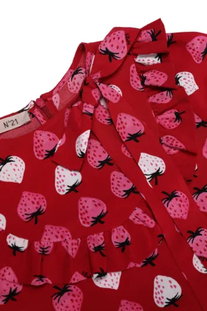 Strawberry-Print Dress