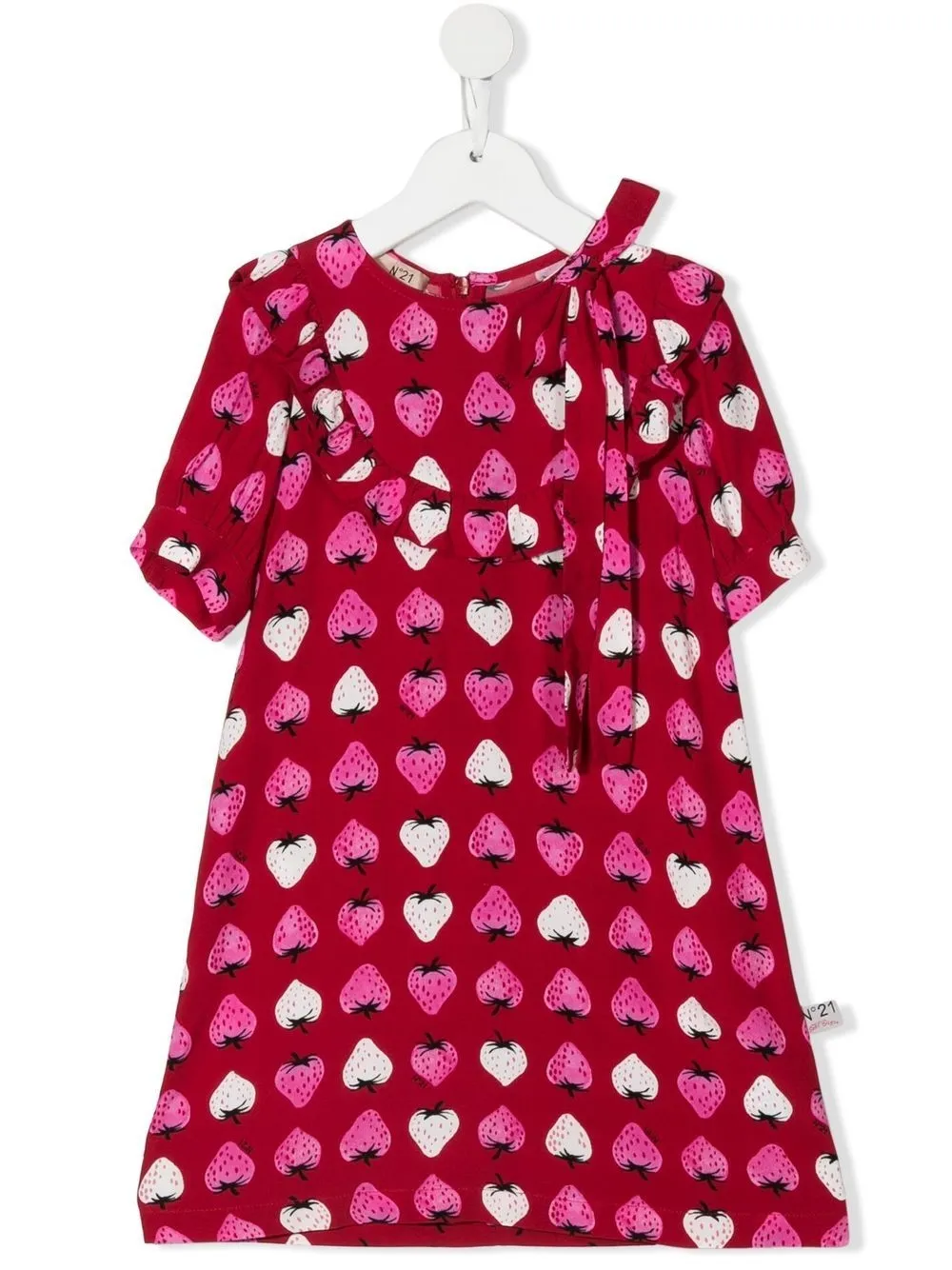

Nº21 Kids strawberry-print A-line dress - Red