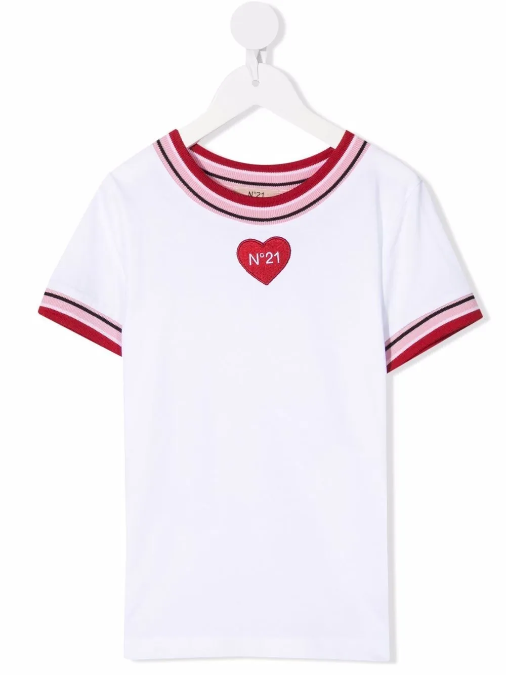 

Nº21 Kids playera con parche del logo - Blanco