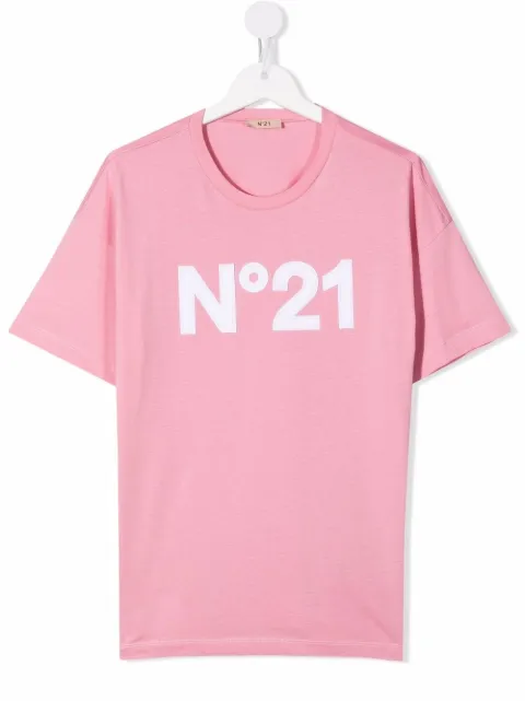 Nº21 Kids TEEN logo-print cotton T-shirt