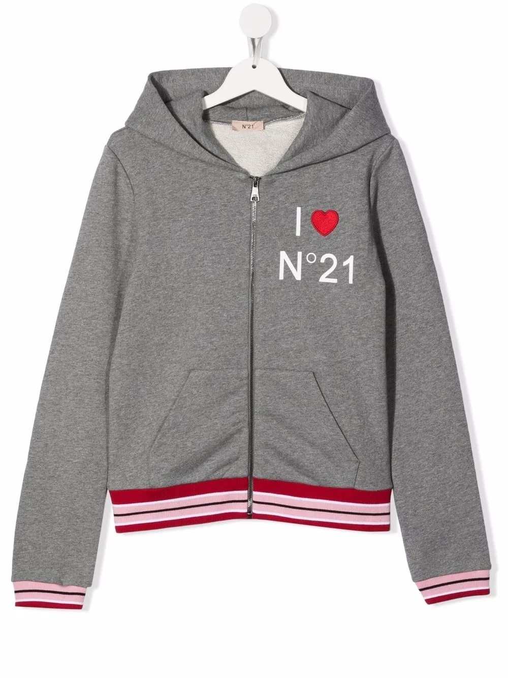 

Nº21 Kids TEEN logo-print track jacket - Grey