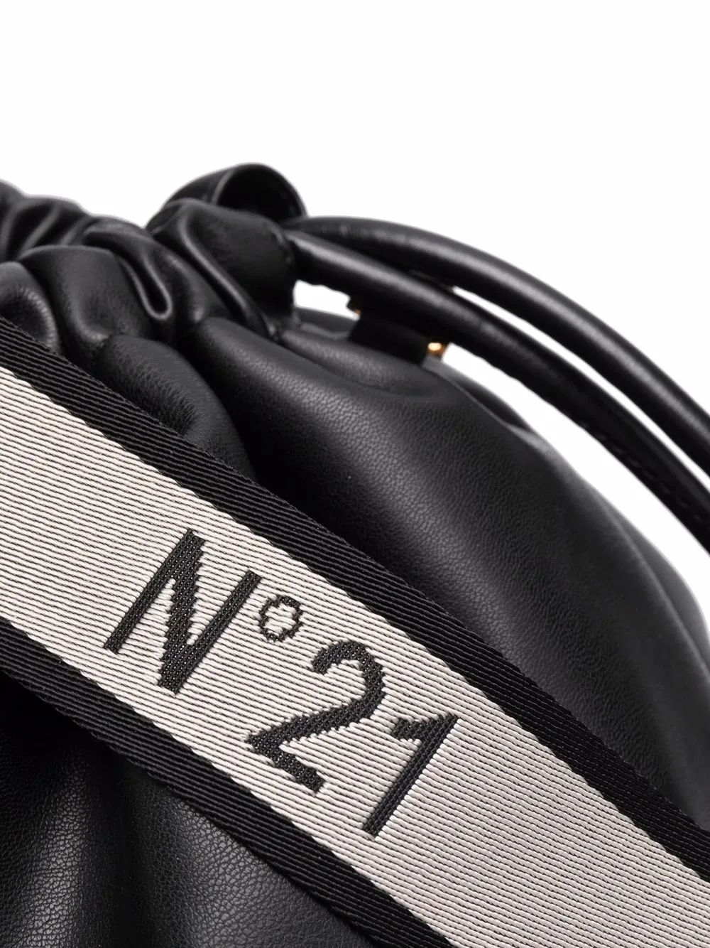  Nº21 Drawstring Clutch Bag - Black 
