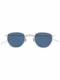 Eyevan7285 transparent round-frame sunglasses - White