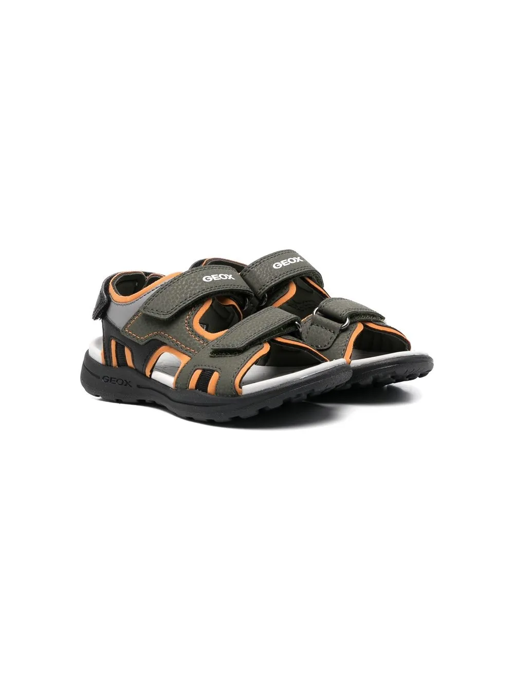 

Geox Kids sandalias Borealis con puntera abierta - Verde