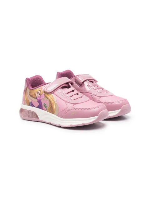 Geox Kids princess-print leather sneakers