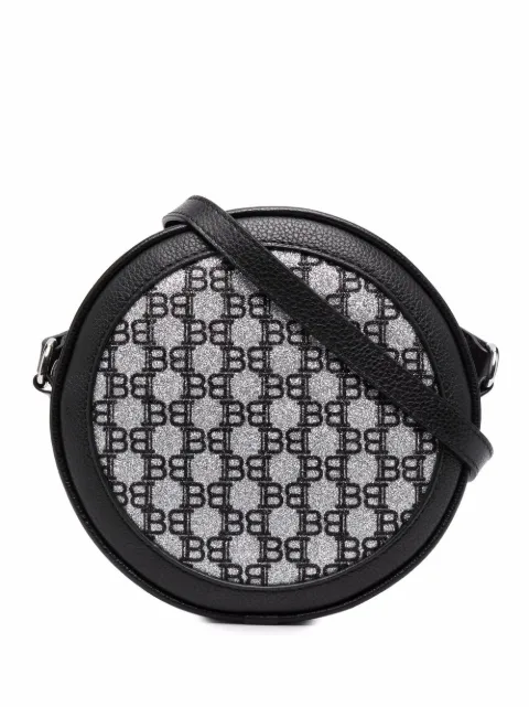 Balmain Kids TEEN monogram leather-trim bag