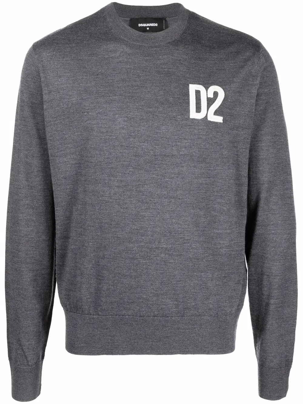 

Dsquared2 embroidered-logo crew-neck jumper - Grey