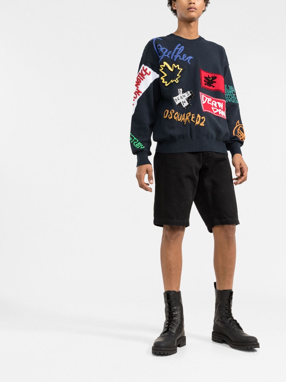 DSQUARED2 logo-patch sweatshirt Men