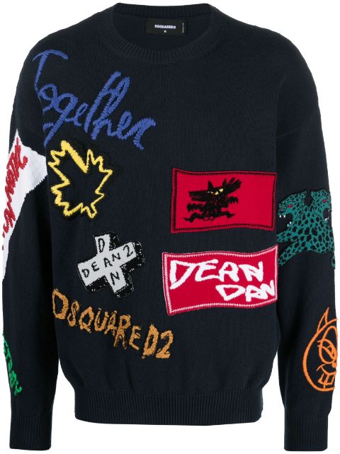 DSQUARED2 logo-patch sweatshirt Men