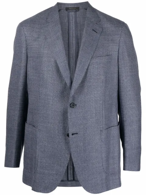 Brioni houndstooth single-breasted blazer
