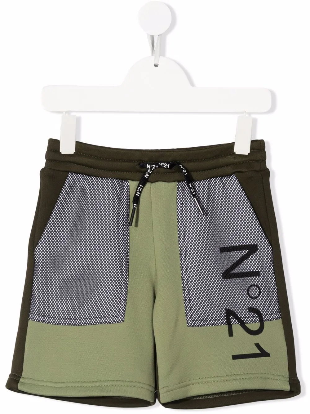 

Nº21 Kids logo-print shorts - Green