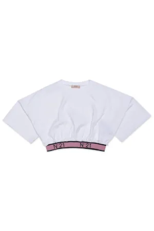 Logo-Stripe Crop Top