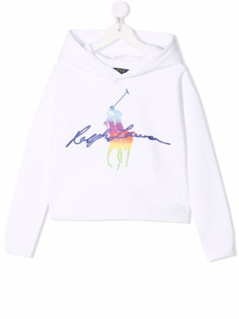 logo-print pullover hoodie