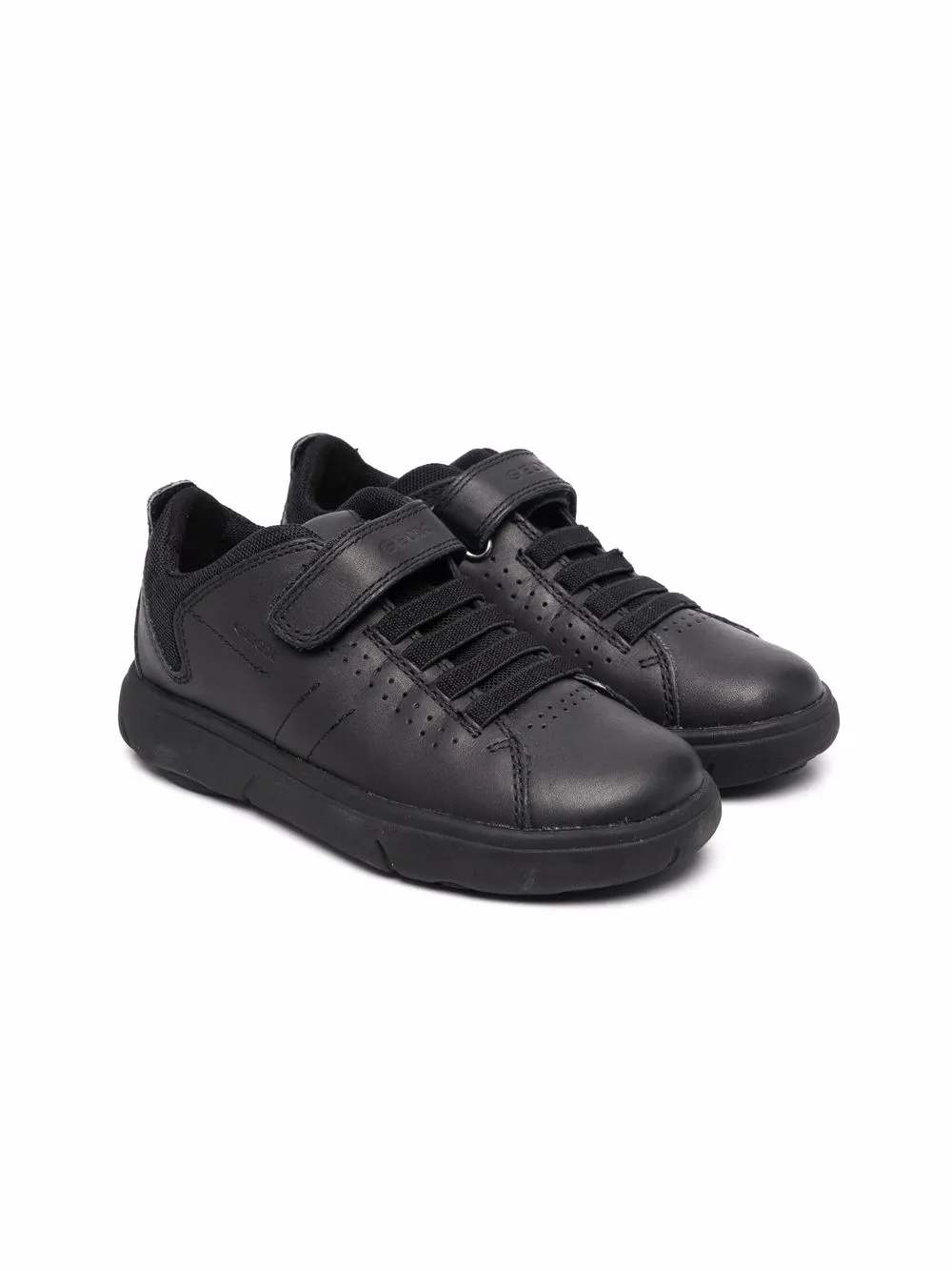 

Geox Kids tenis bajos con agujetas - Negro