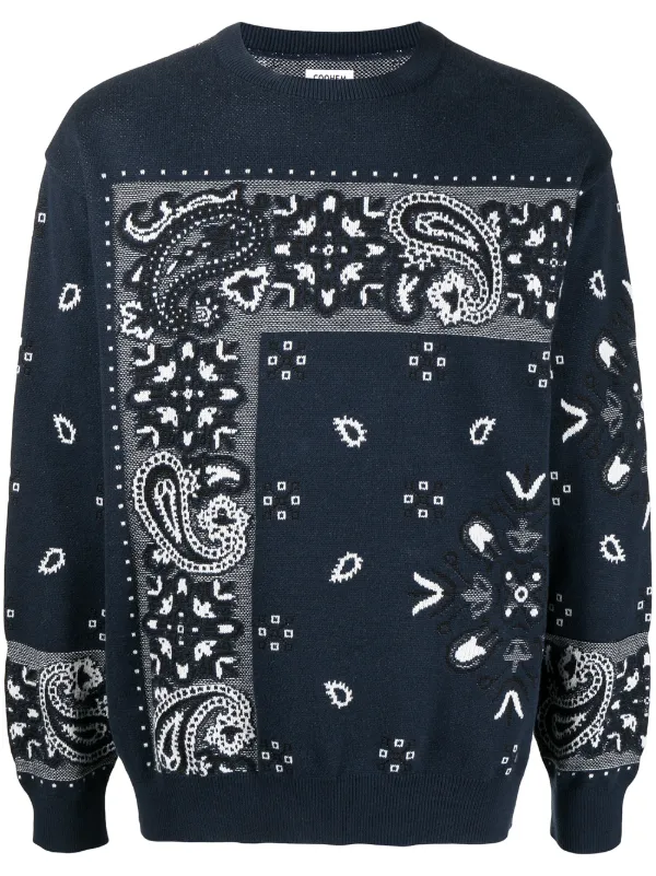 bandana print jumper