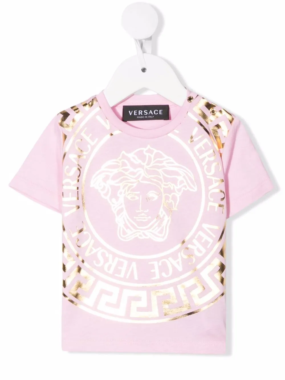 Versace Kids Medusa-print T-shirt - Pink