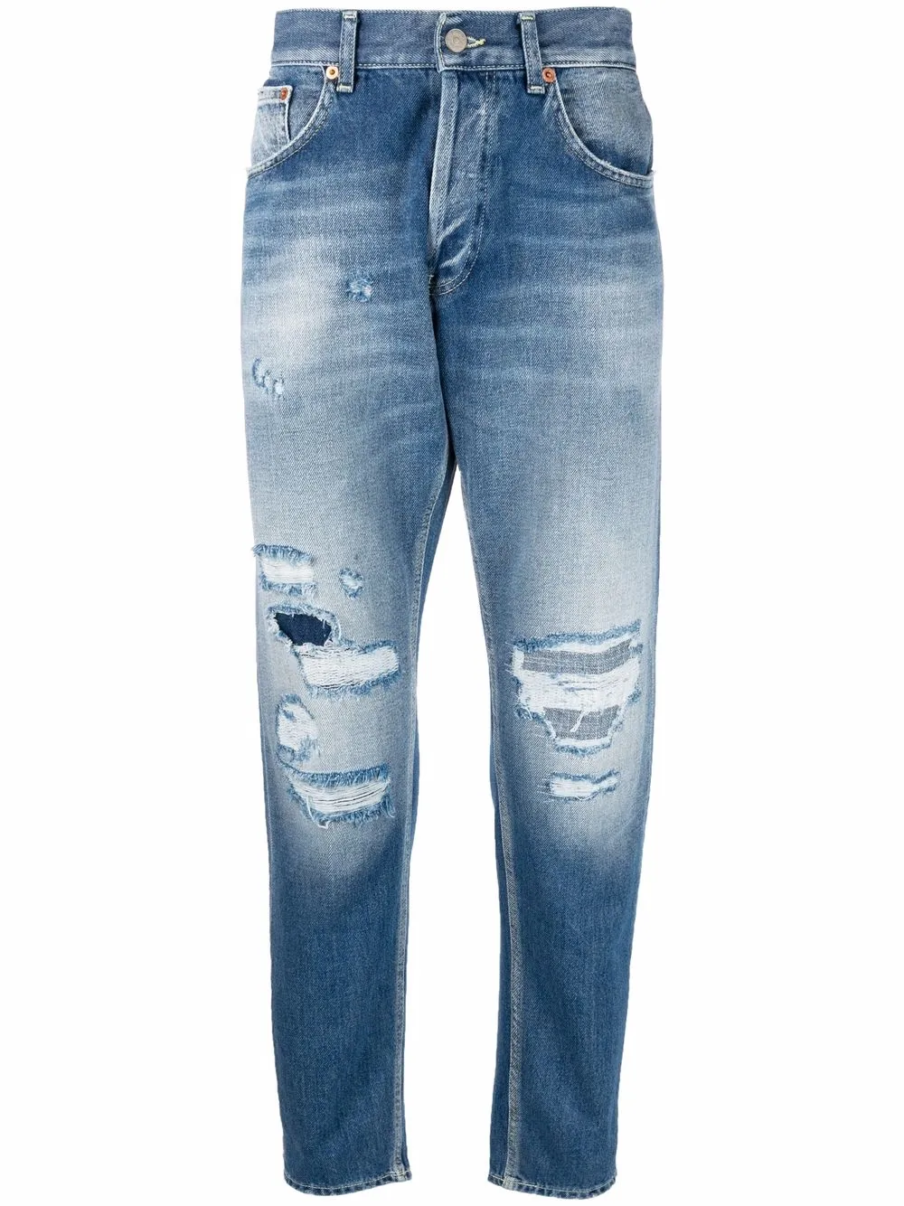 

DONDUP jeans tapered con efecto envejecido - Azul