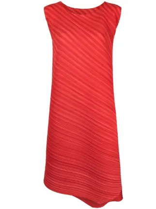 Pleats Please Issey Miyake WRAPPING Asymmetric Shift Dress - Farfetch