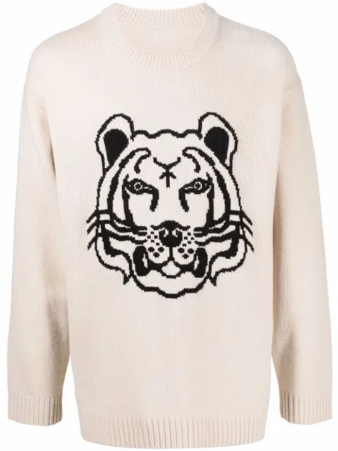 Kenzo كنزة صوف 'K-تايغر' بحياكة إنتارسيا