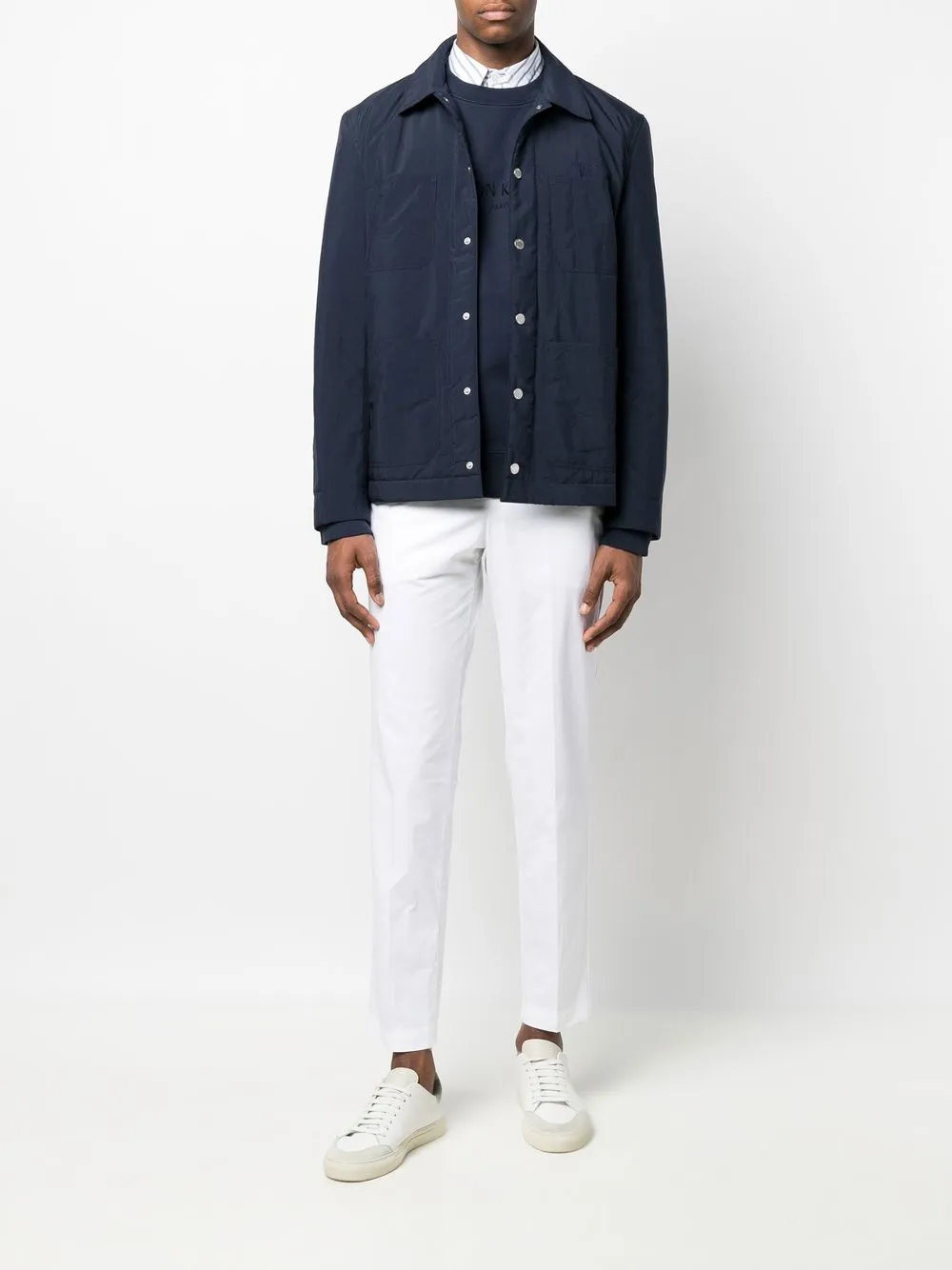 PT Torino Mid waist chino Wit