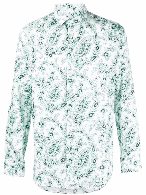 Shop ETRO paisley-print cotton shirt 