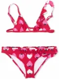 Nº21 Kids strawberry-print bikini - Red