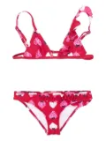 Nº21 Kids strawberry-print bikini - Red
