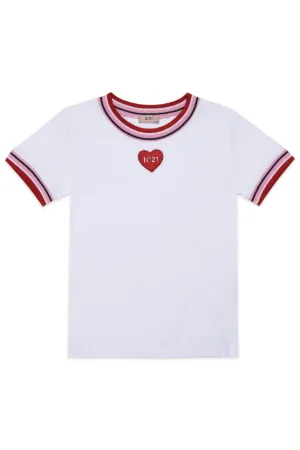 Logo Heart-Appliqué Cotton T-Shirt