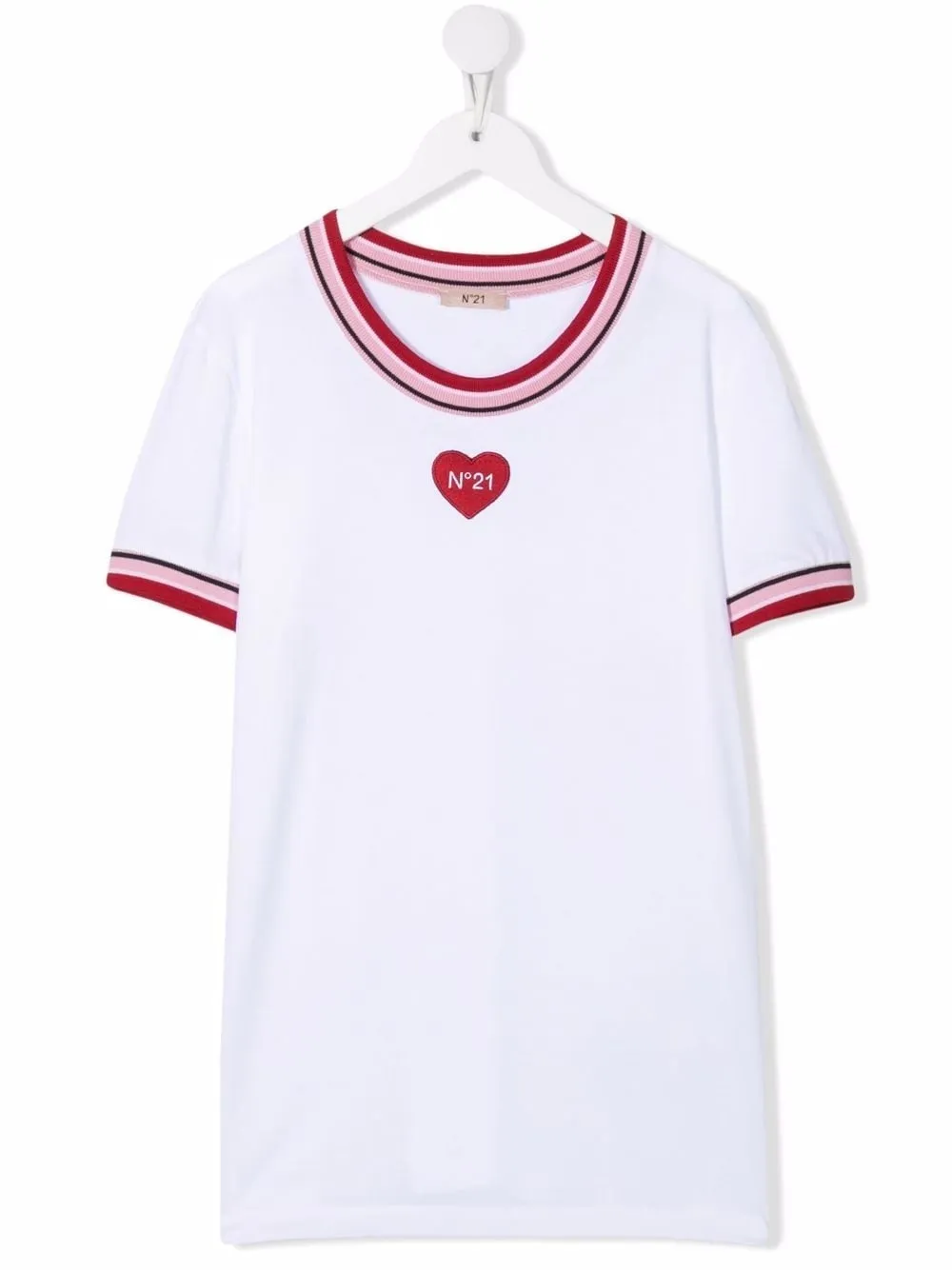 

Nº21 Kids playera con parche del logo - Blanco