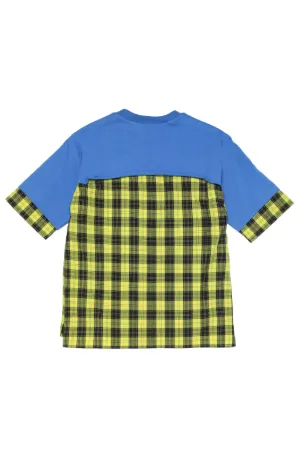 Check-Print Layered T-Shirt
