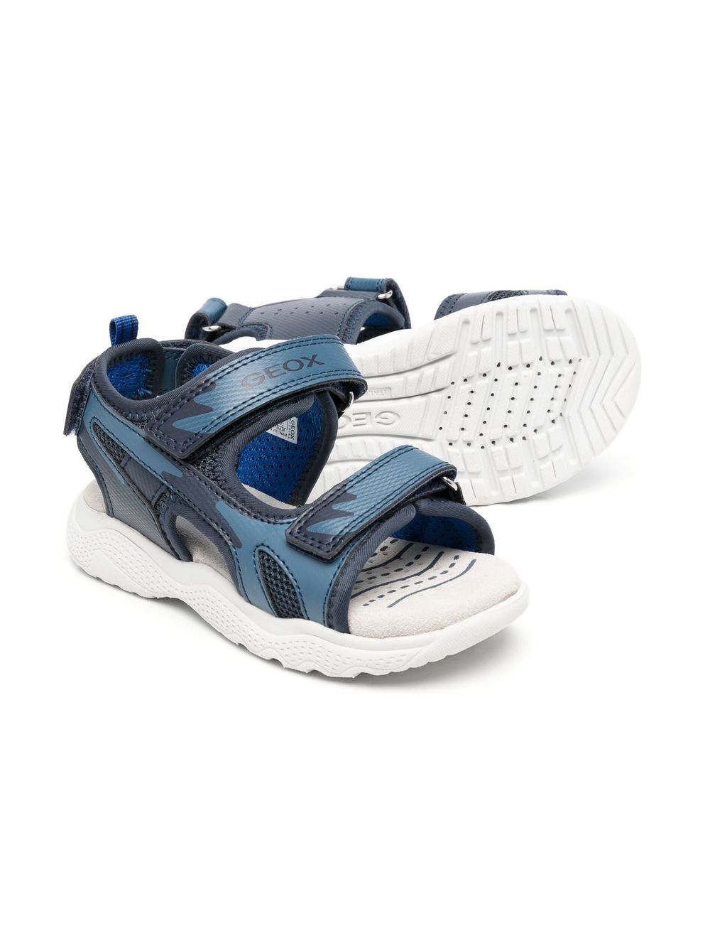 Geox Kids Sandalen met logoprint - Blauw