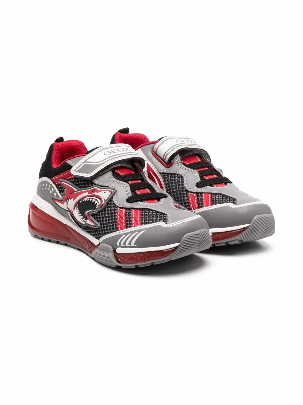 

Geox Kids Bayonyc touch-strap trainers - Grey