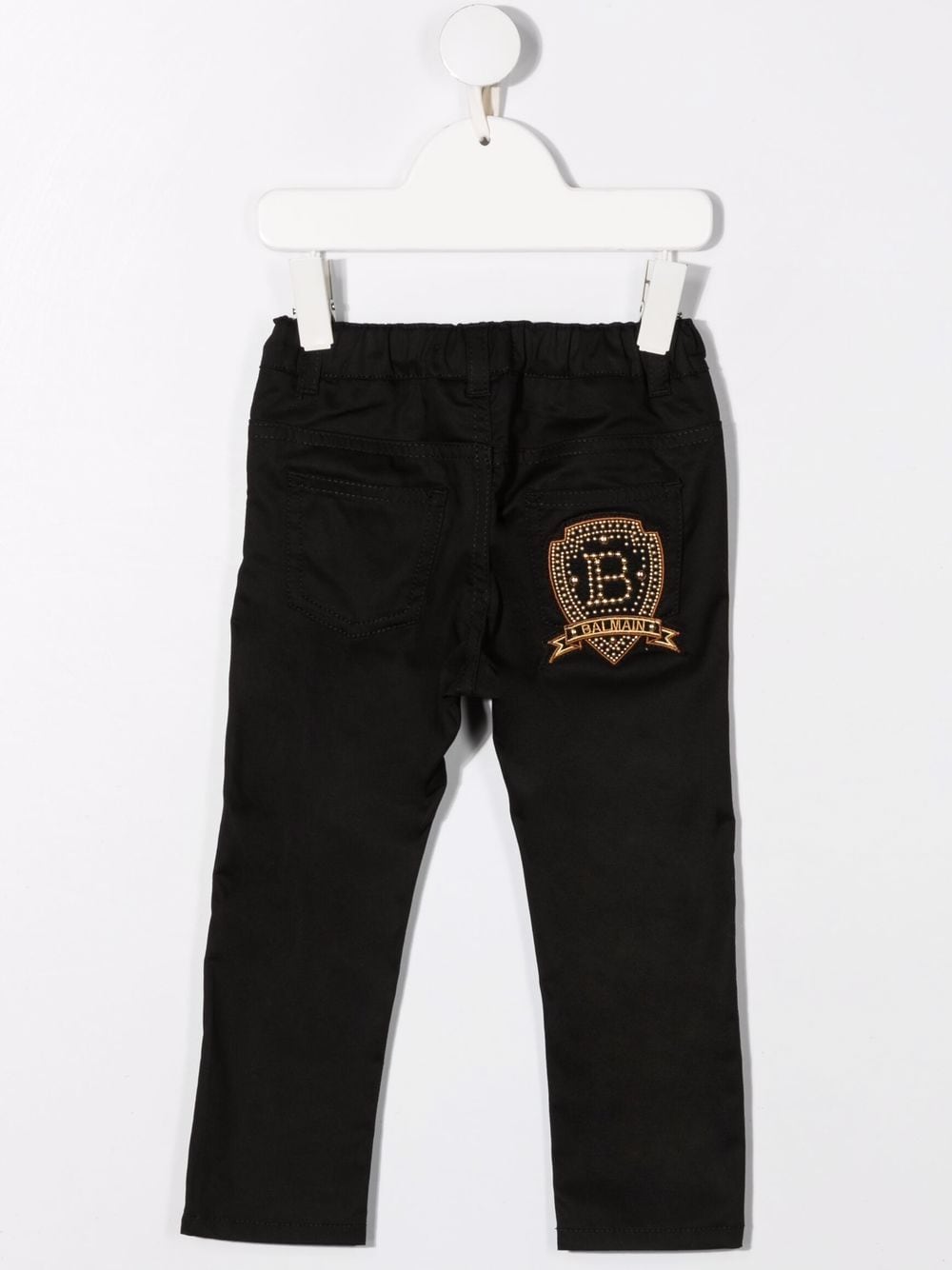 Image 2 of Balmain Kids jeans rectos con logo en relieve