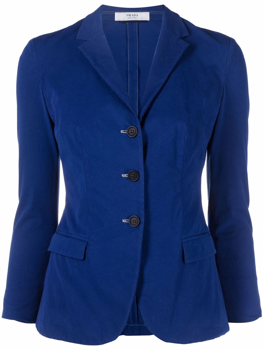 Pre-owned Prada 1990s Narrow Notch Lapels Jacket In Blue