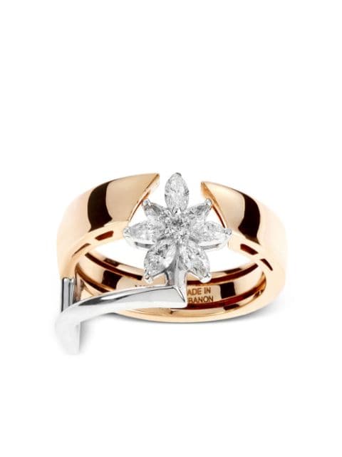 Yeprem 18kt rose gold Electrified diamond ring