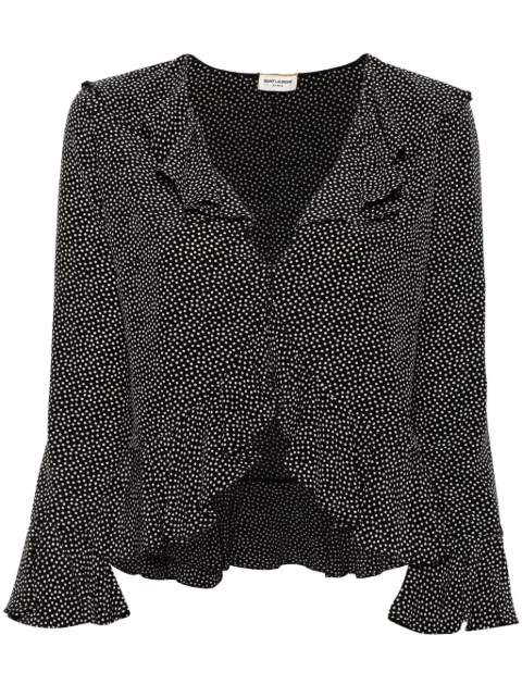 Saint Laurent spot-print blouse