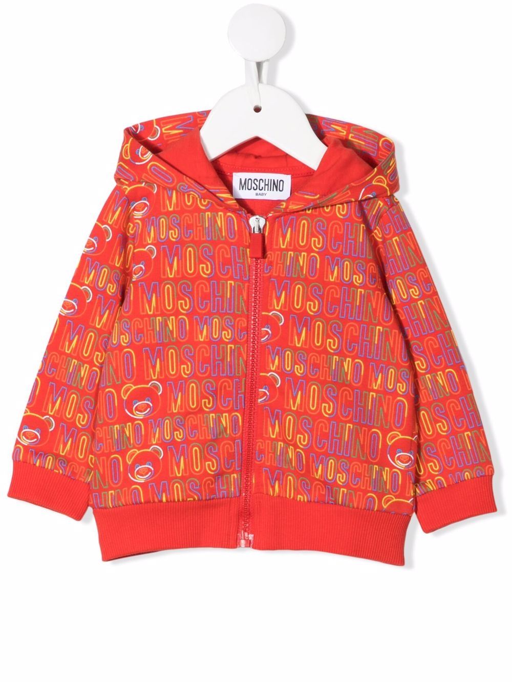 

Moschino Kids hoodie con logo estampado - Rojo