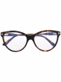 TOM FORD Eyewear detachable-frame cat-eye glasses - Brown